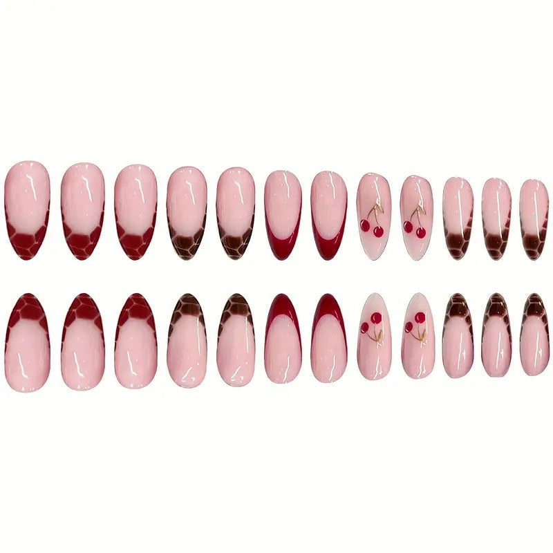 Artistic Dessert-Inspired Acrylic Nail Set Kalsten