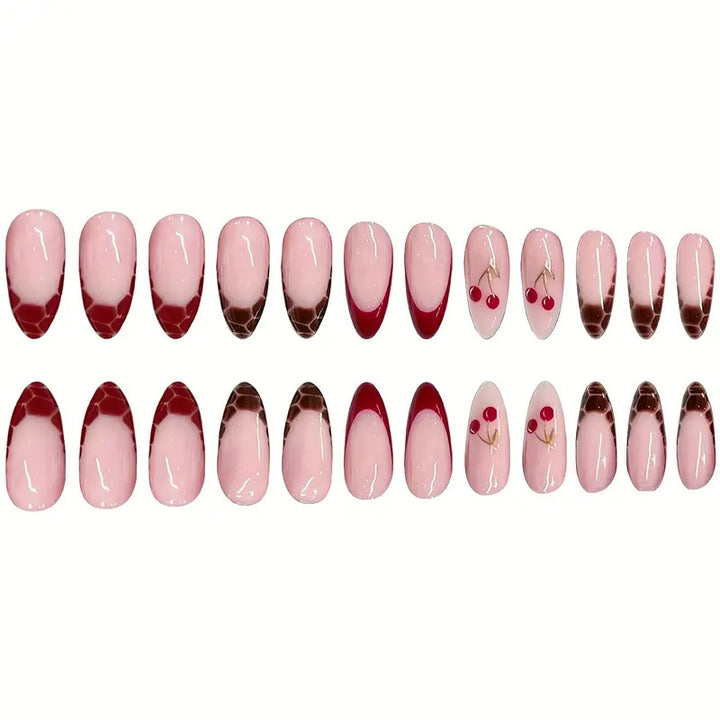 Artistic Dessert-Inspired Acrylic Nail Set Kalsten