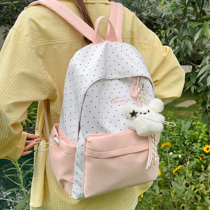 Stylish Polka Dot Print Backpack Kalsten