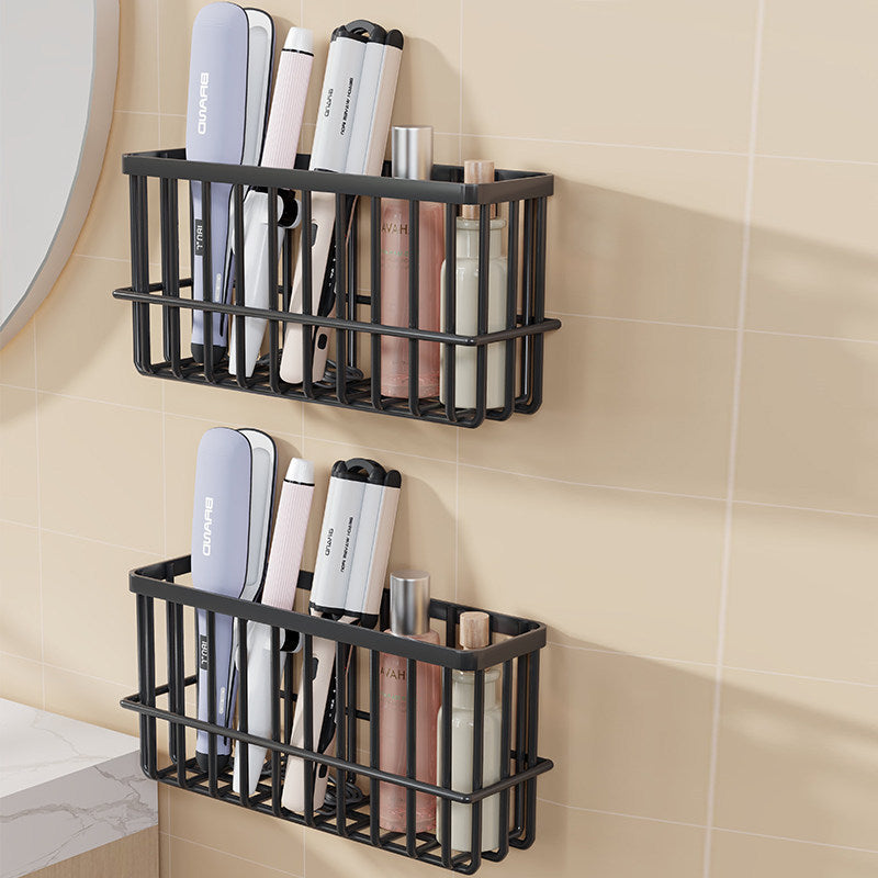Wall-Mounted Hair Tool Organizer Basket for Flat Irons and Curling Wands
