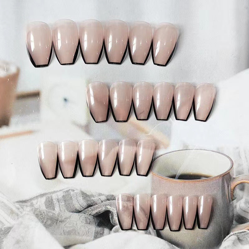 Artful nail extensions with elegant French tips Kalsten