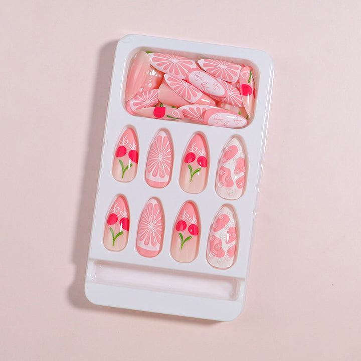 Premium Press-On Nail Set with Decorative Accents Kalsten