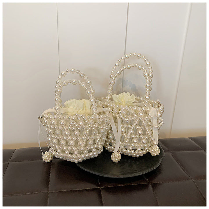Pearl-Embellished Evening Purse