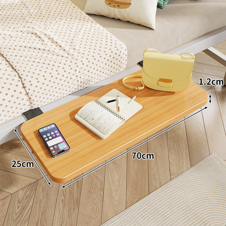 Clamp-On Floating Bedside Shelf with Bamboo Top and Slim Profile