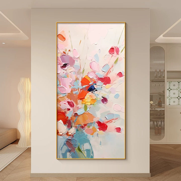 Artistic Textured Floral Canvas Artwork for Interiors