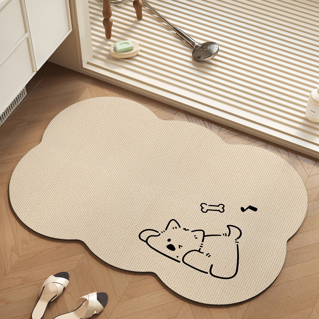 Decorative Cloud-Shaped Bath Mat