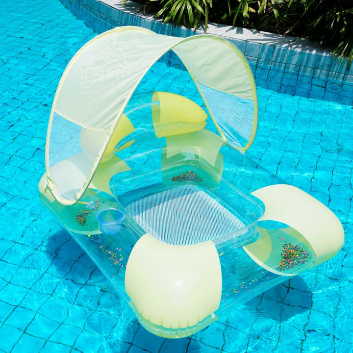Inflatable Pool Lounger with Canopy Kalsten