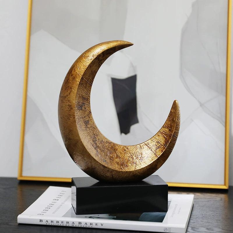 Decorative Crescent Moon Sculpture