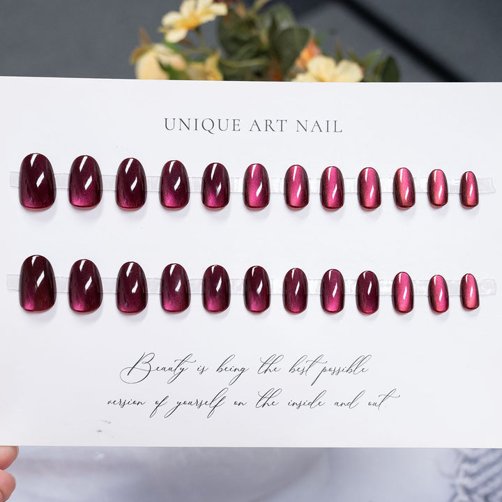 Glossy Press-On Nail Art Set