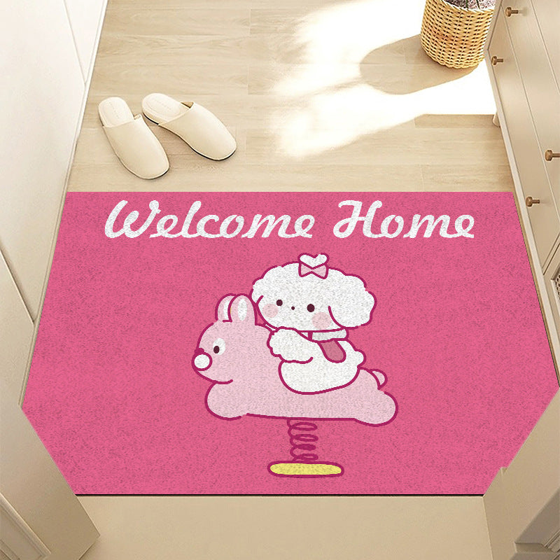 Cartoon-Themed Welcome Mat