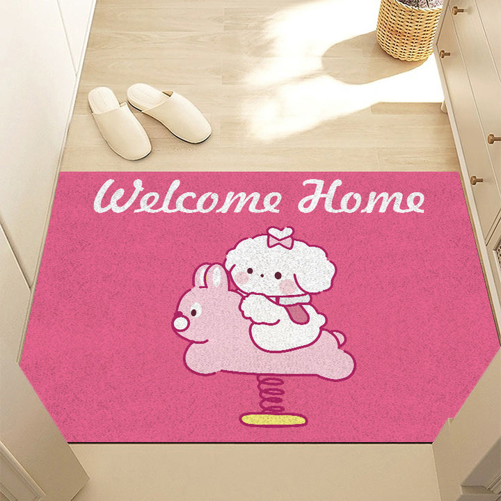 Cartoon-Themed Welcome Mat