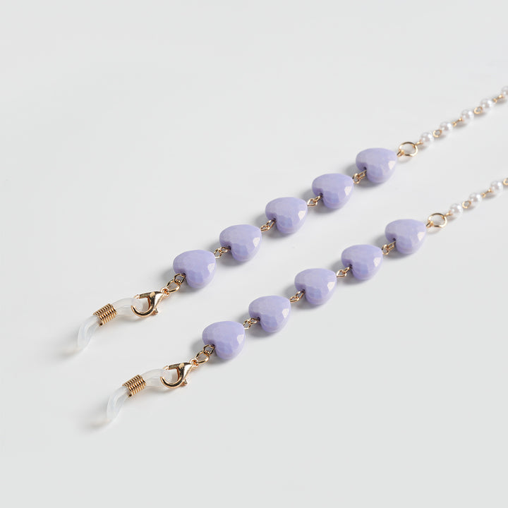 Heart-Shaped Beaded Eyewear Chain kalsten