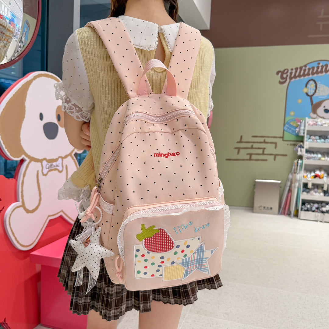 Decorative Polka Dot Print Backpack Kalsten