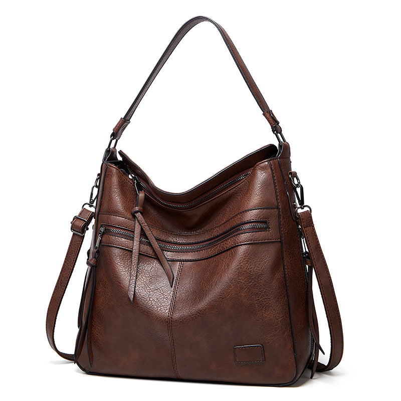 Chic Slouchy Leather Shoulder Bag