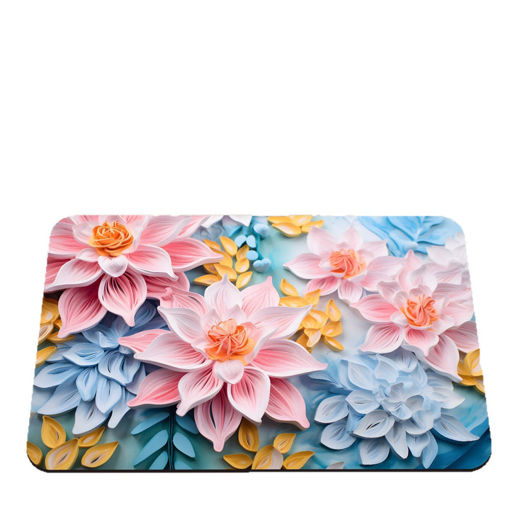Luxurious Floral Design Bath Mat