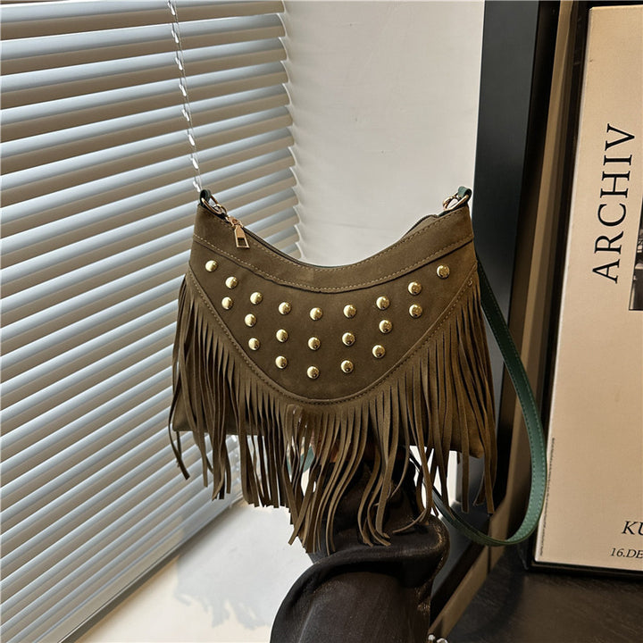 Bohemian Fringe Detail Crossbody Bag Kalsten