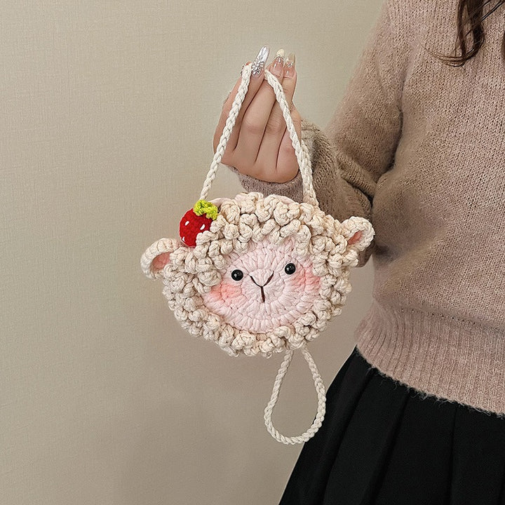 Cute Sheep-Themed Crochet Mini Bag