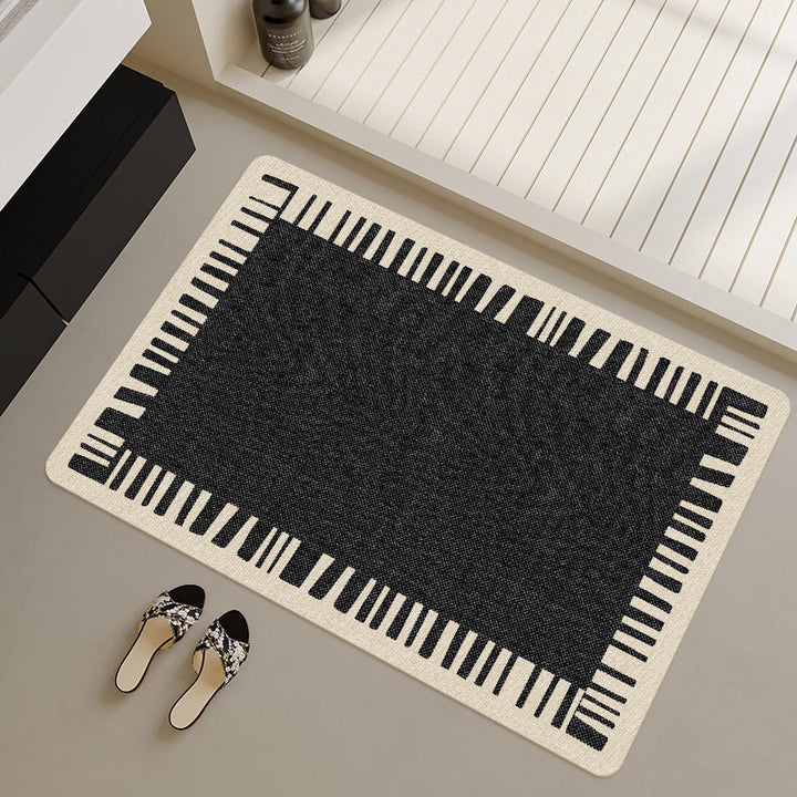 Stylish Geometric Patterned Bath Runner Kalsten