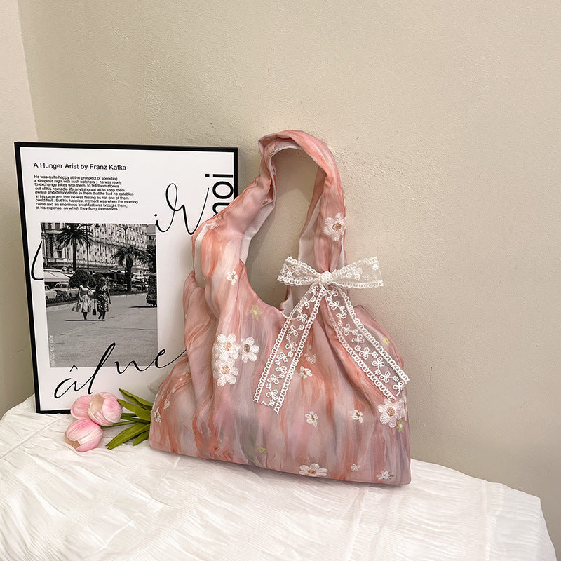 Elegant Floral Printed Shoulder Tote Bag Kalsten