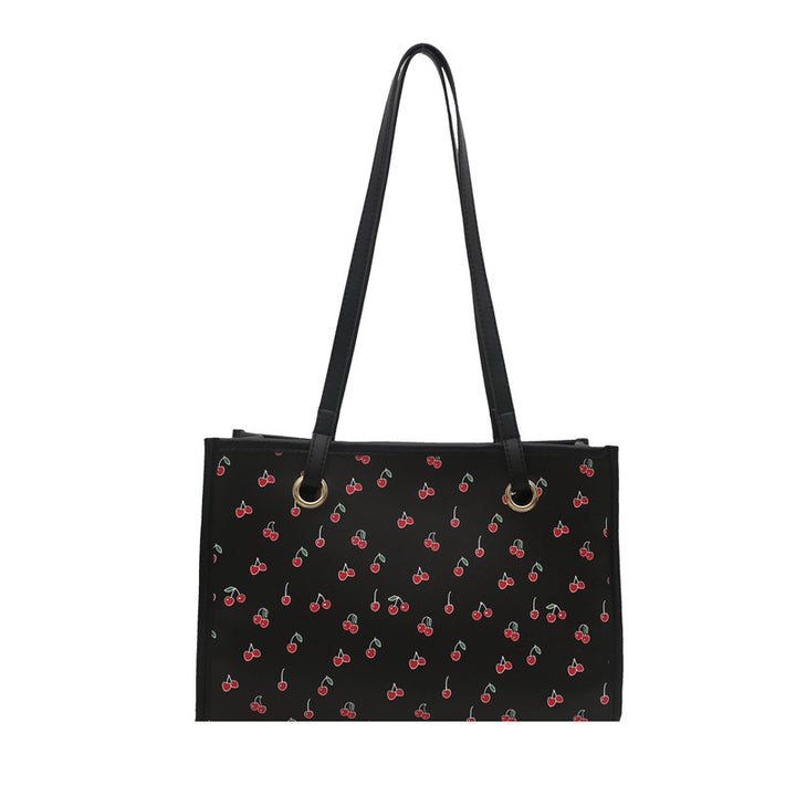 Playful Cherry Print Tote Bag Kalsten