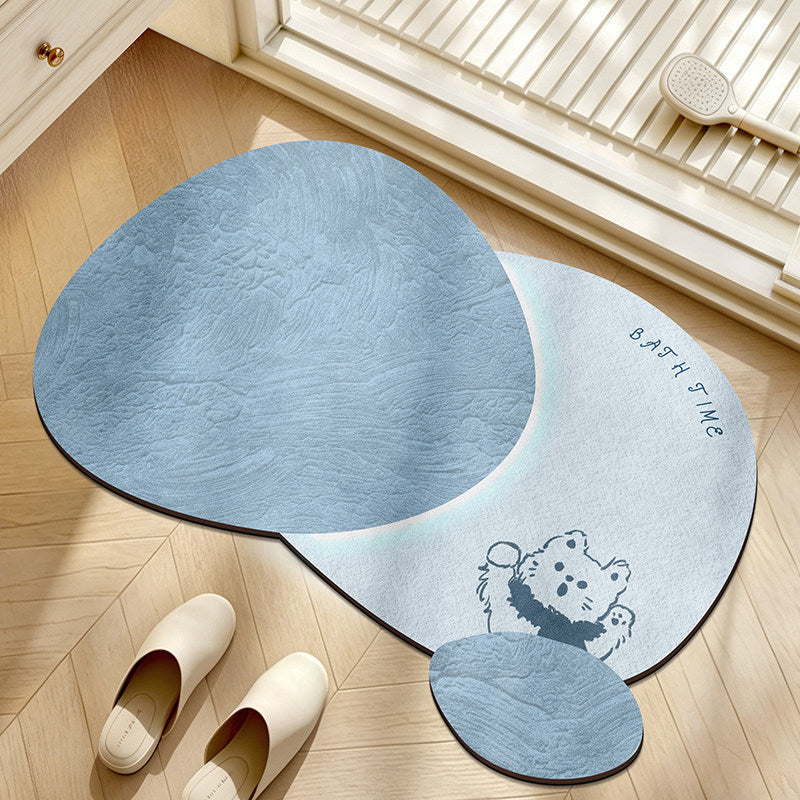 Cute Dog Themed Bath Mat for Home