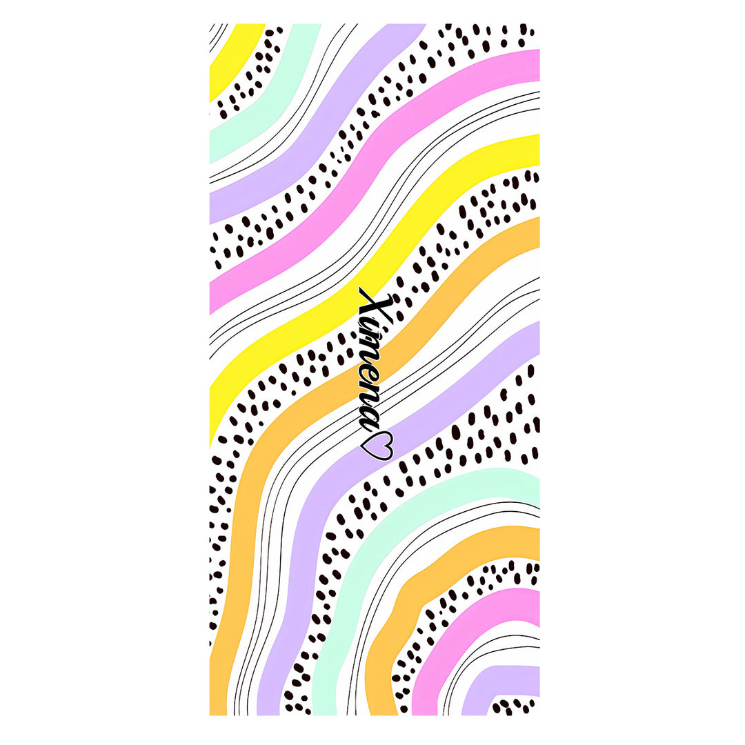 Oversized Microfiber Beach Towel With Retro Daisy Pattern And Quick-Dry Lightweight Weave