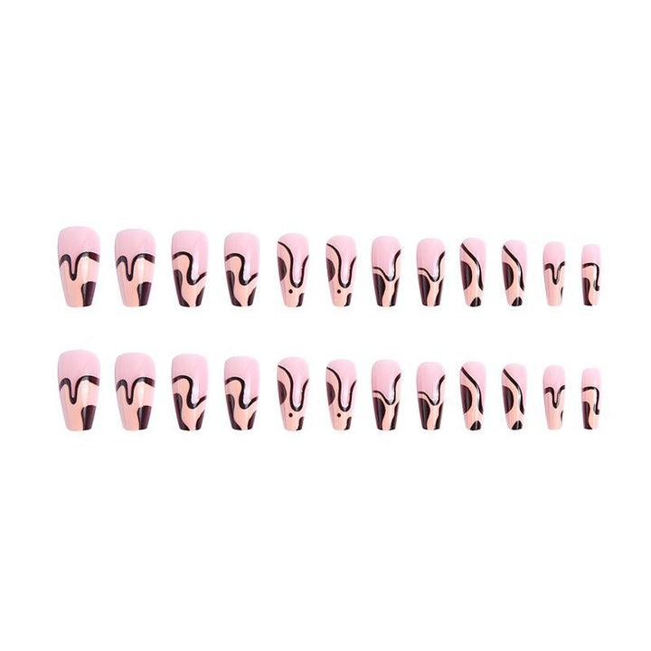 Artificial nails with creative wave pattern Kalsten