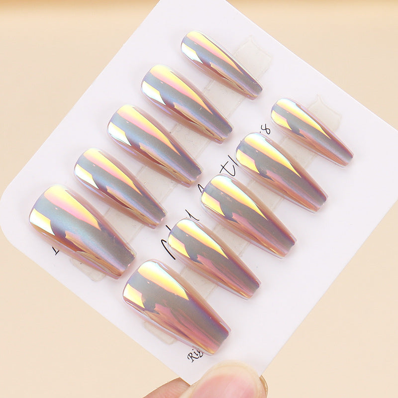 Premium Long Stiletto Press-On Nails with Iridescent Finish Kalsten