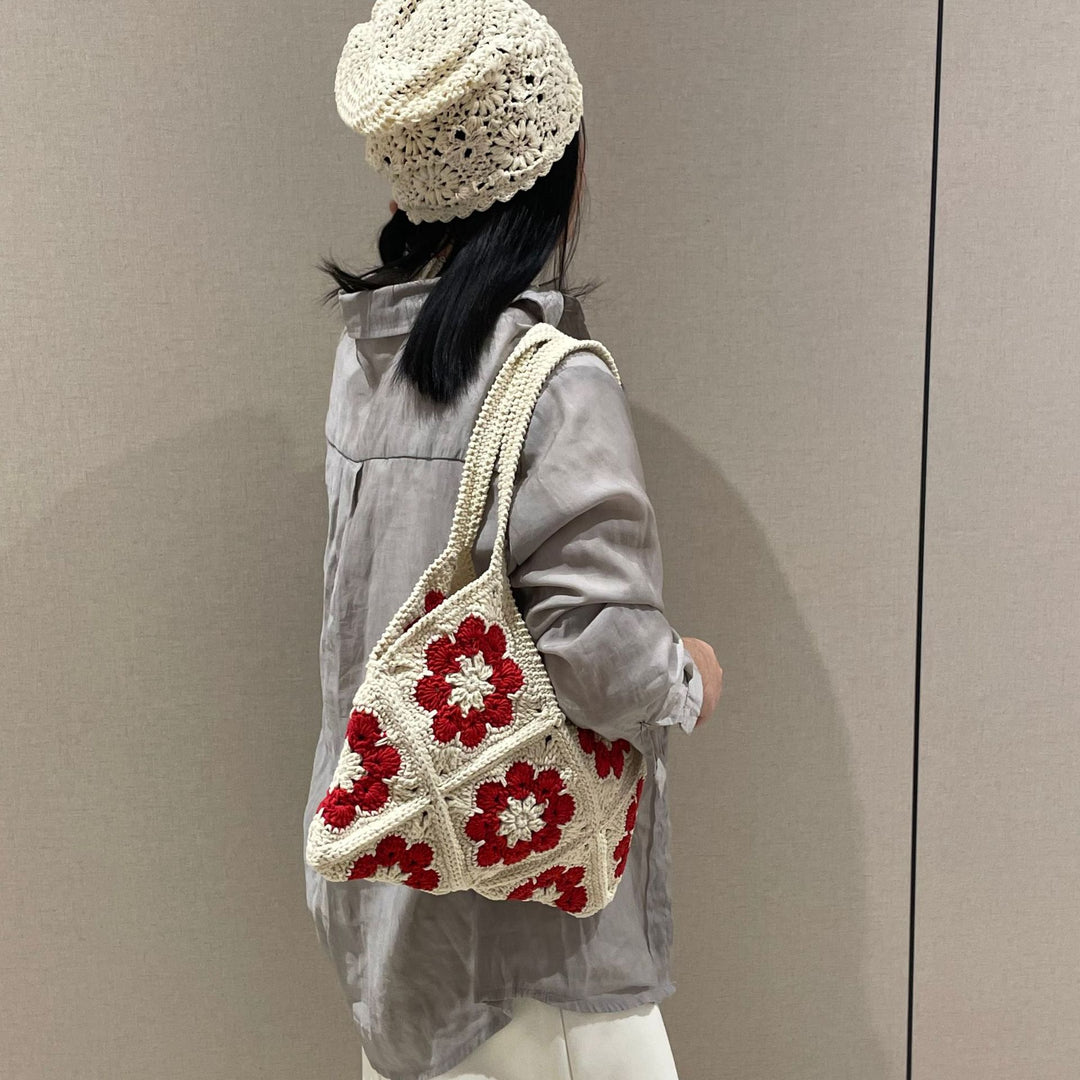 Hand-knotted flower bag Kalsten