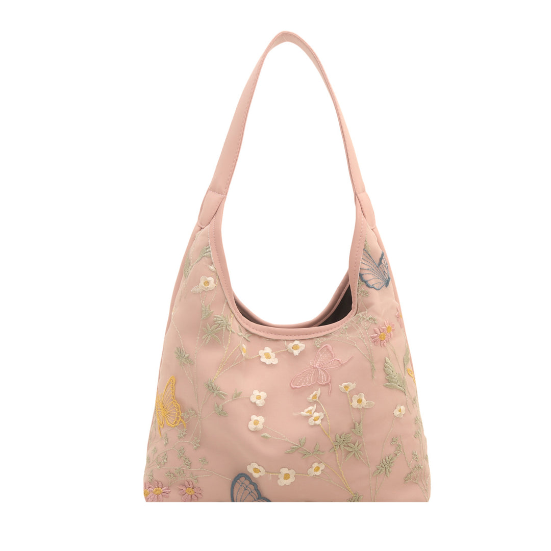 Artistic Embroidered Hobo Bag