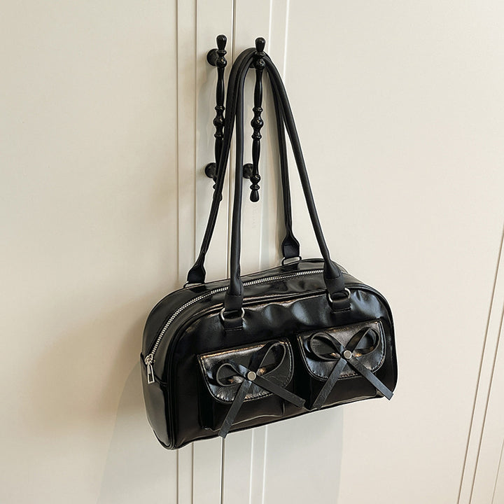 Stylish Multifunctional Handbag with Bow Detail Kalsten