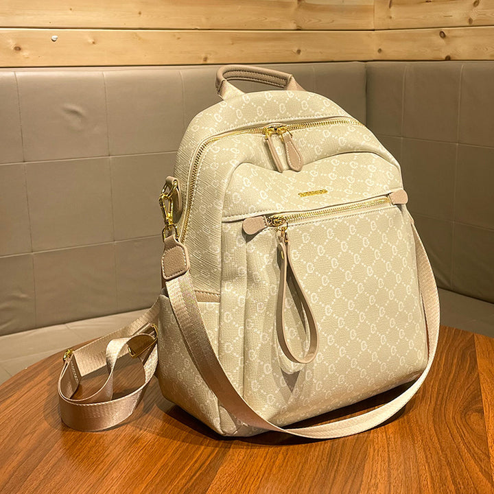 Chic Multi-Functional Leather Backpack  1791995496
