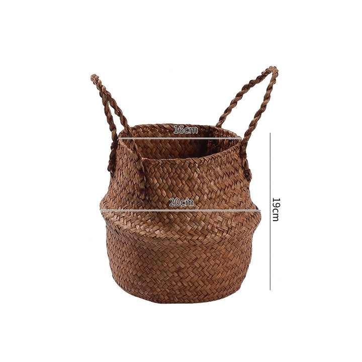 Handwoven Natural Fiber Storage Basket Kalsten