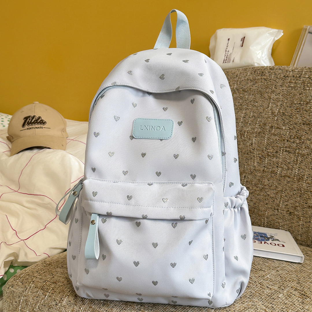 Fun Heart-Print Backpack Kalsten