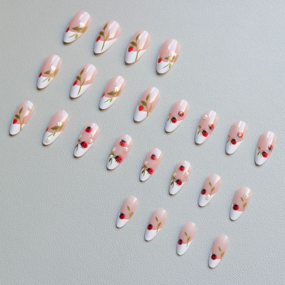 Artistic Ladybug Nail Art