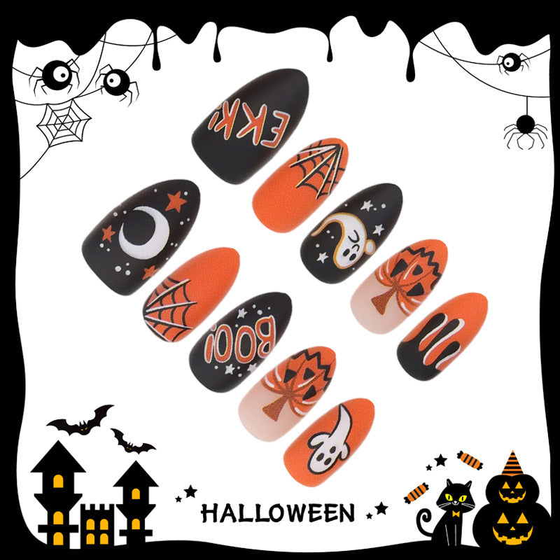 Halloween Artificial Nail Set with Halloween Motifs and Creative Designs Kalsten