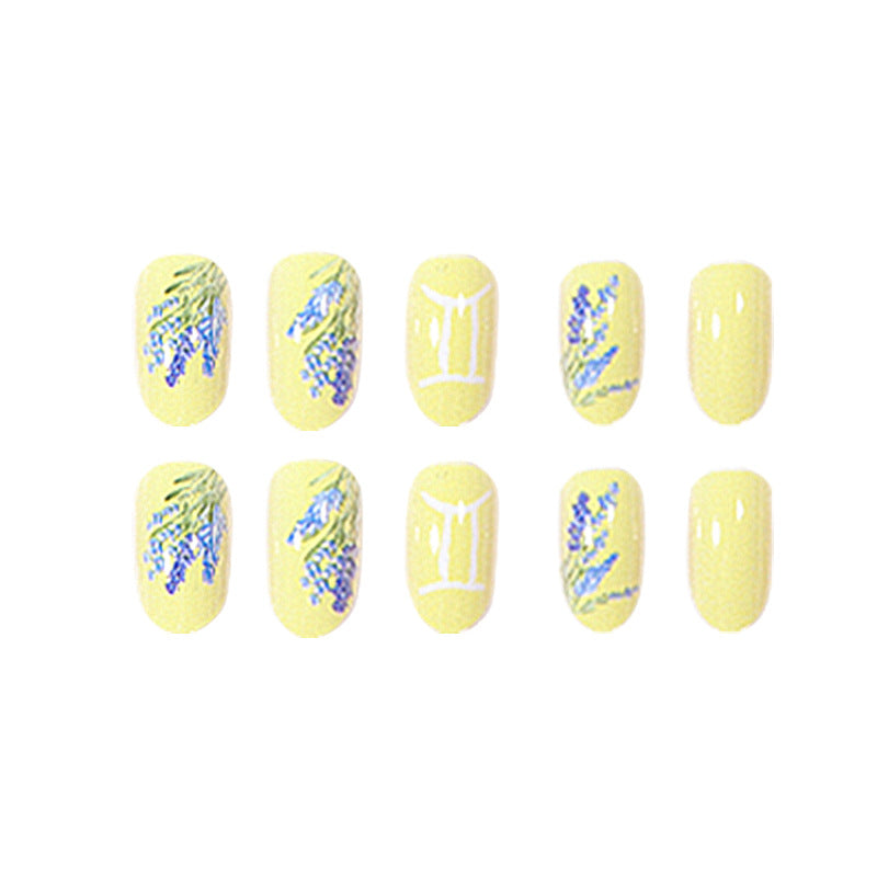 Artistic Lavender-Inspired Press-On Nails Kalsten