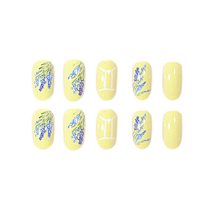 Artistic Lavender-Inspired Press-On Nails Kalsten