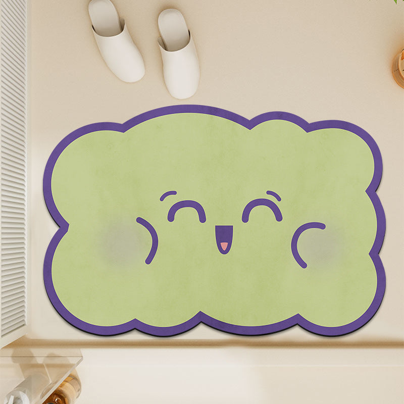 Playful Cloud-Shaped Bath Mat