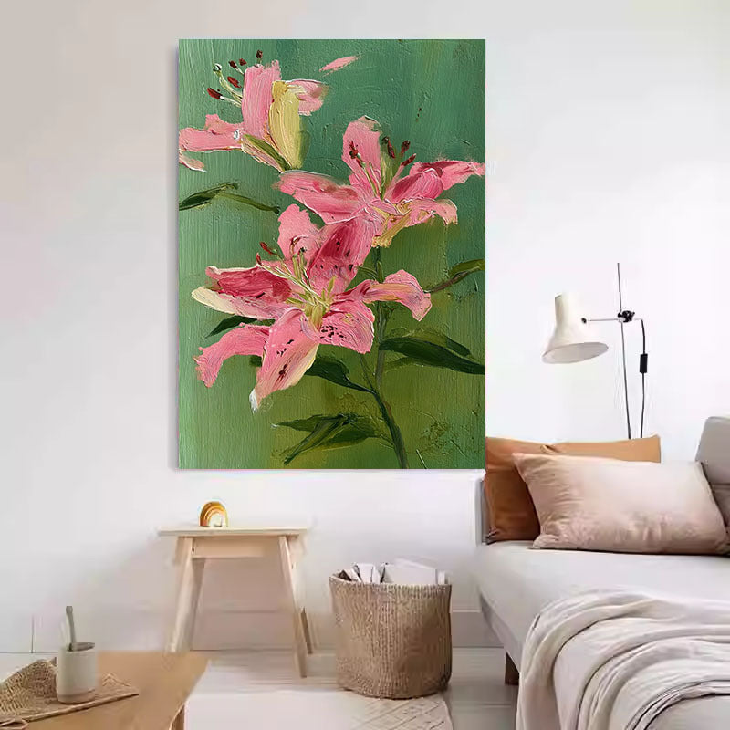 Textured Floral Canvas Art for Interiors