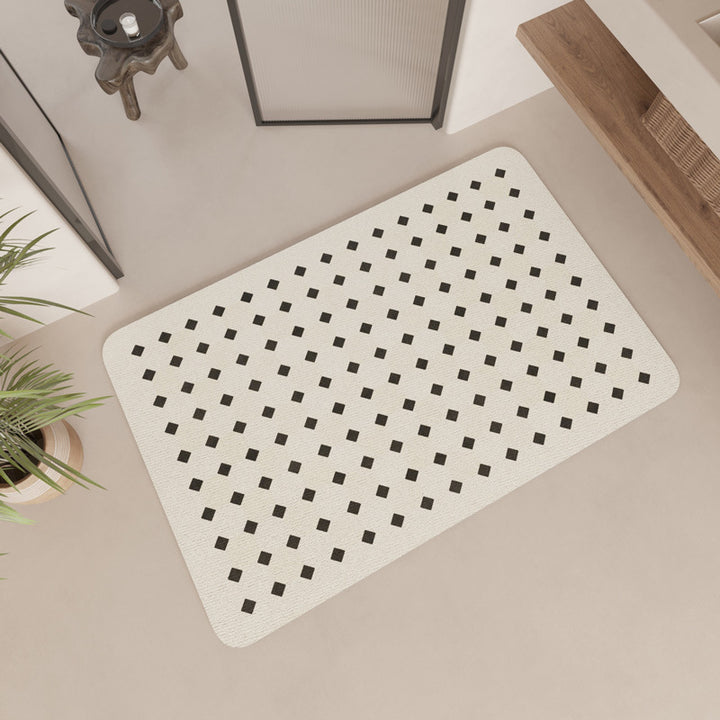Modern Geometric Patterned Bath Mat Kalsten