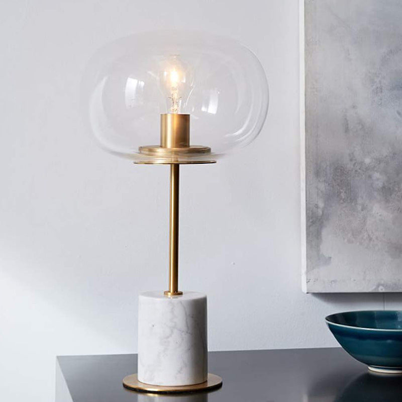 Modern Minimalist Table Lamp with Glass Shade