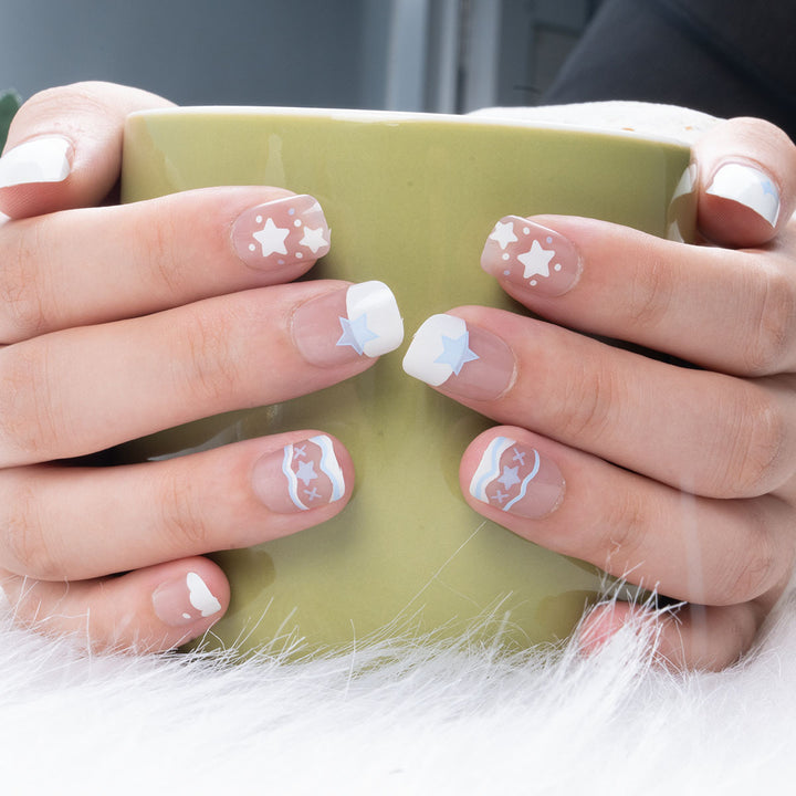 Creative Star-Themed Press-On Nails