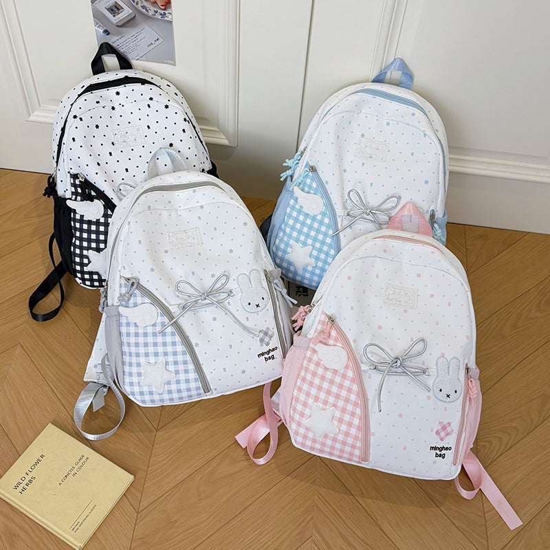 Cute Illustrated Star-Print Backpack Kalsten