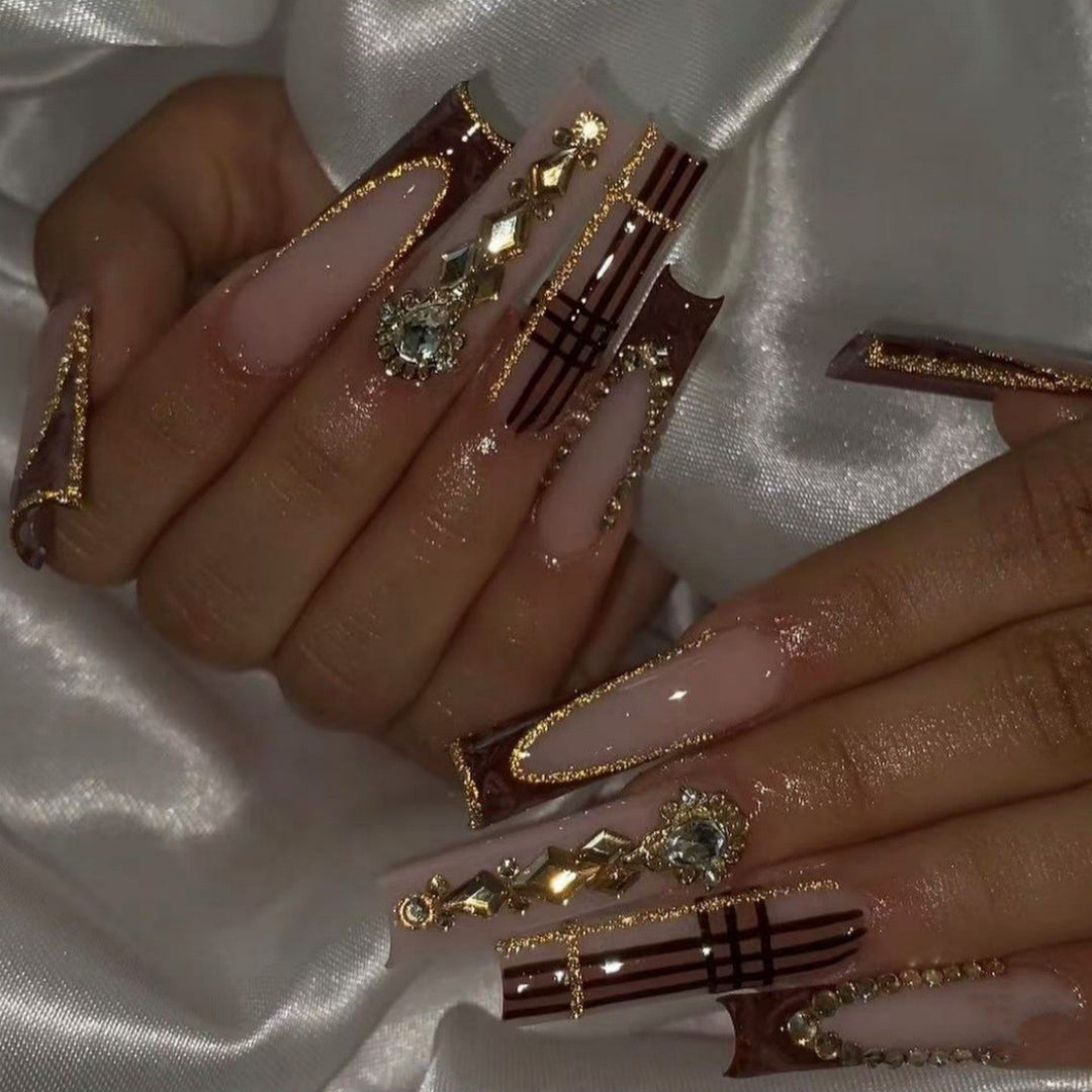Luxury 3D Decorative Press-On Nail Set