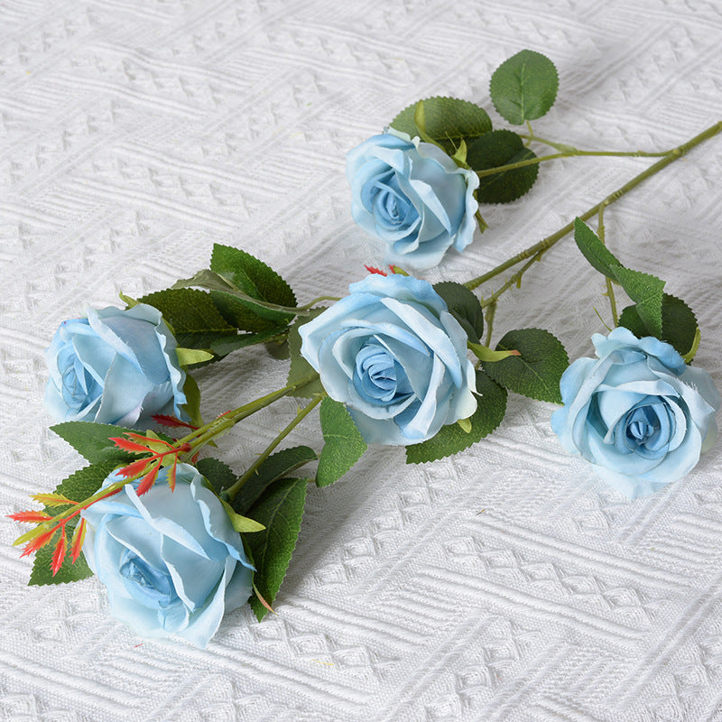 Artificial Silk Floral Rose Stem