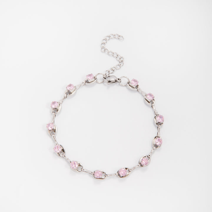 Elegant Gemstone Accent Link Bracelet Kalsten