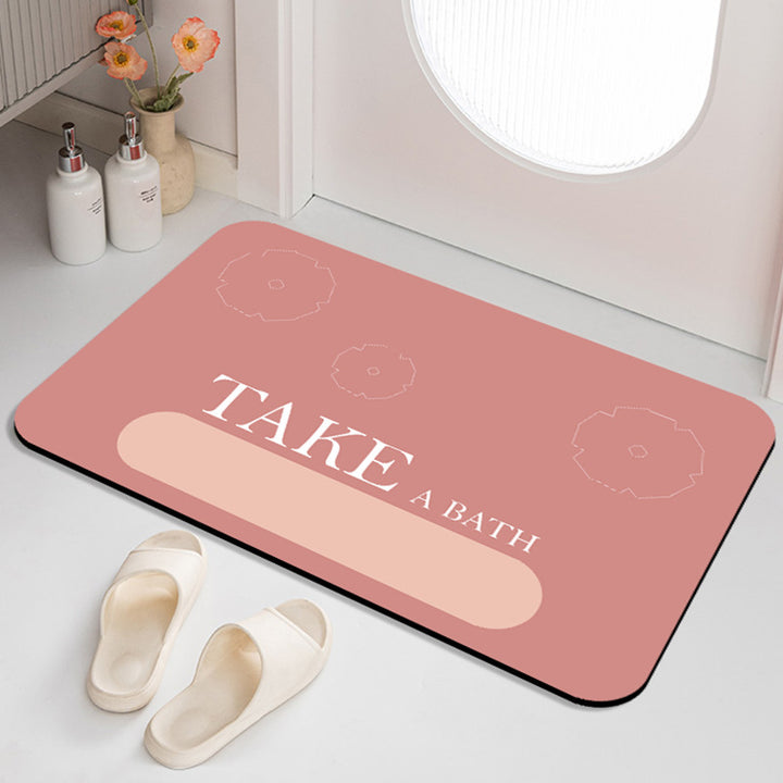 Inspirational Phrase Bath Mat