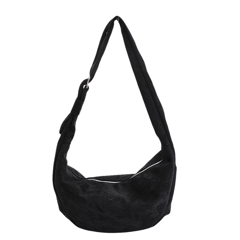Soft Suede Slouchy Shoulder Bag