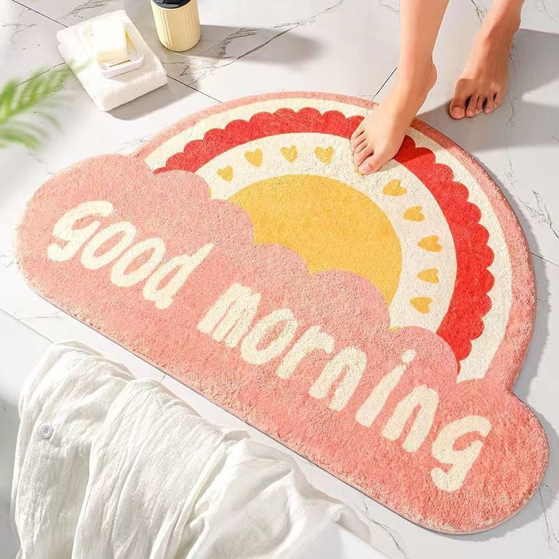 Floral Print Bathroom Mat for Home
